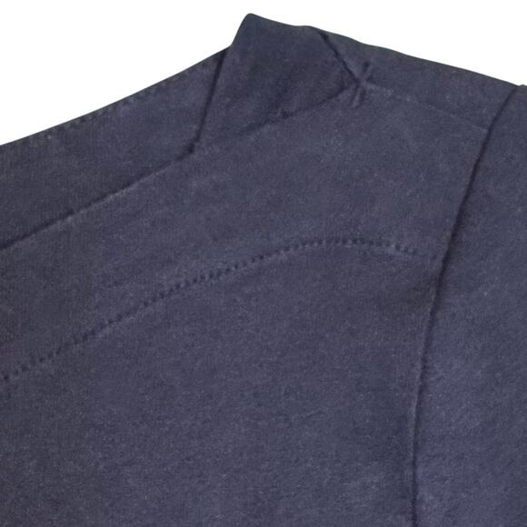 Talbots Popover Scoop Neck Embellished Fringe Hem Pima Cotton Top Women S Blue - Picture 6 of 8